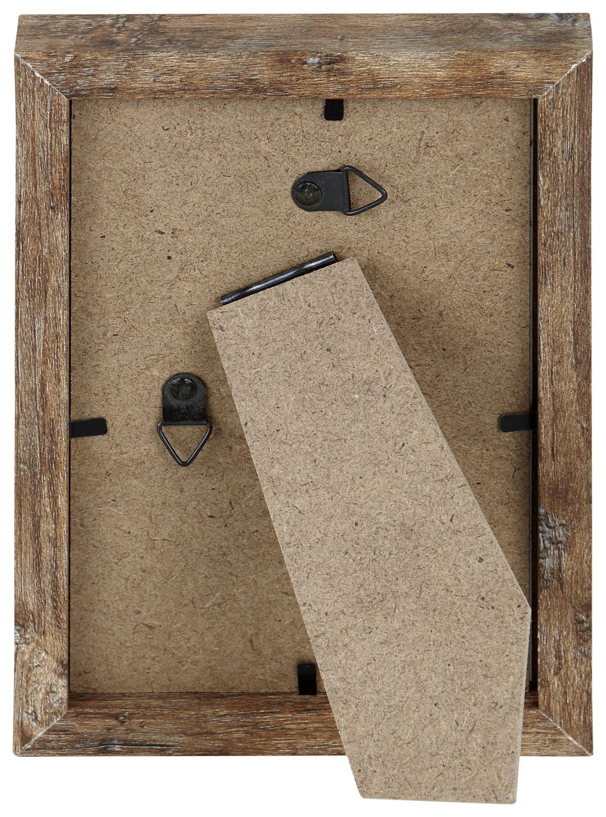 Bilderrahmen 10x15 cm Carla Holz Naturfarben, 12,7x17,7 cm - Nussbaumfarben, Basics, Glas/Holz (12,7/17,7/2cm) - Luca Bessoni