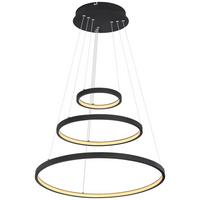 Hängeleuchte Ralph H: 120 cm 1-Flammig, Memory-Funktion - Opal/Schwarz, Basics, Kunststoff/Metall (51/120cm) - Globo