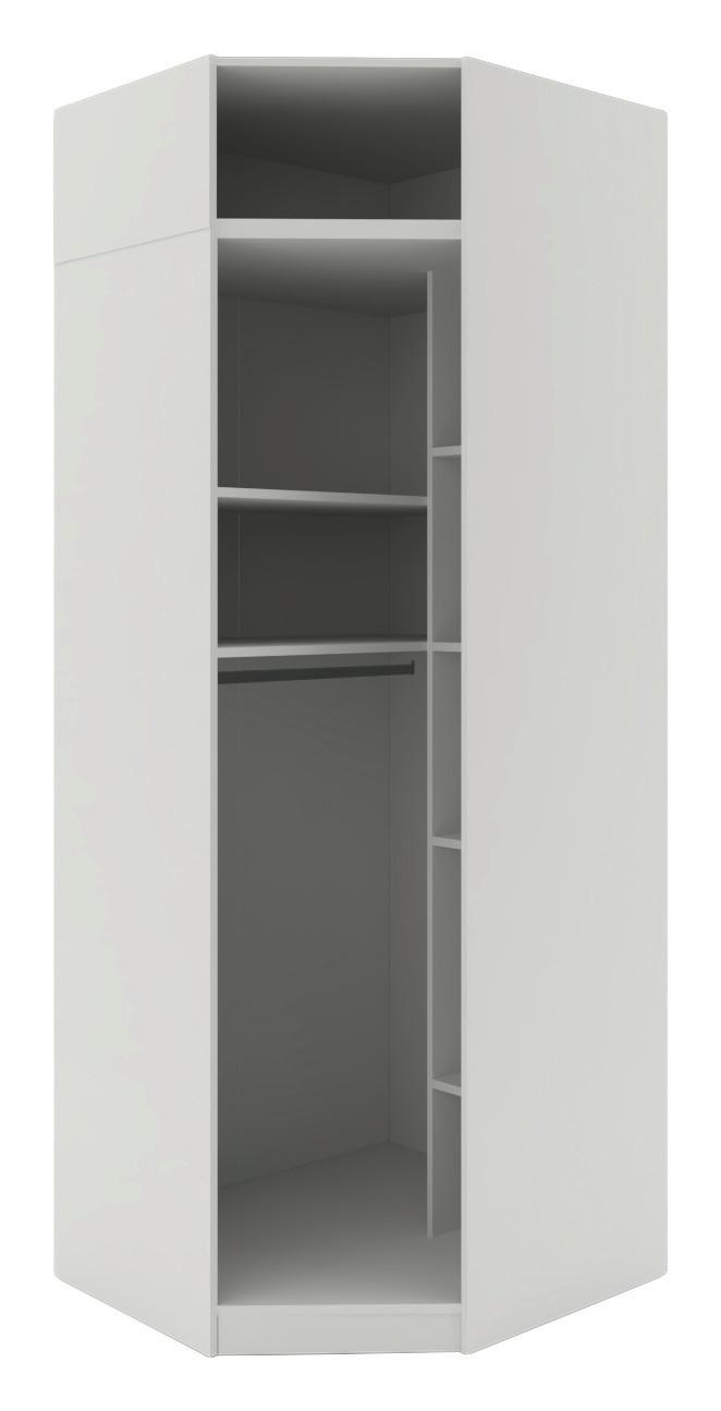 KORPUS ROHOVEJ SKRINE UNIT - biela, Modern, kompozitné drevo (91,1/242,2/91,1cm) - Ondega