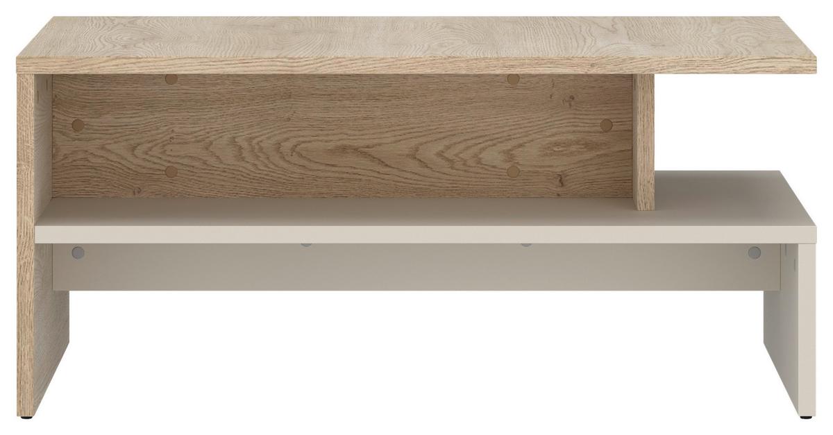 Couchtisch, Meolo, B: 100 cm Kaschmir/Eichefarben - Kaschmir/Eichefarben, MODERN, Holzwerkstoff (100/45,5/66cm)
