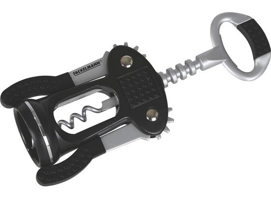 Korkenzieher Fackelmann - Silberfarben/Schwarz, KONVENTIONELL, Metall (23cm) - Fackelmann Korkenzieher Fackelmann - Silberfarben/Schwarz, KONVENTIONELL, Metall (23cm) - Fackelmann