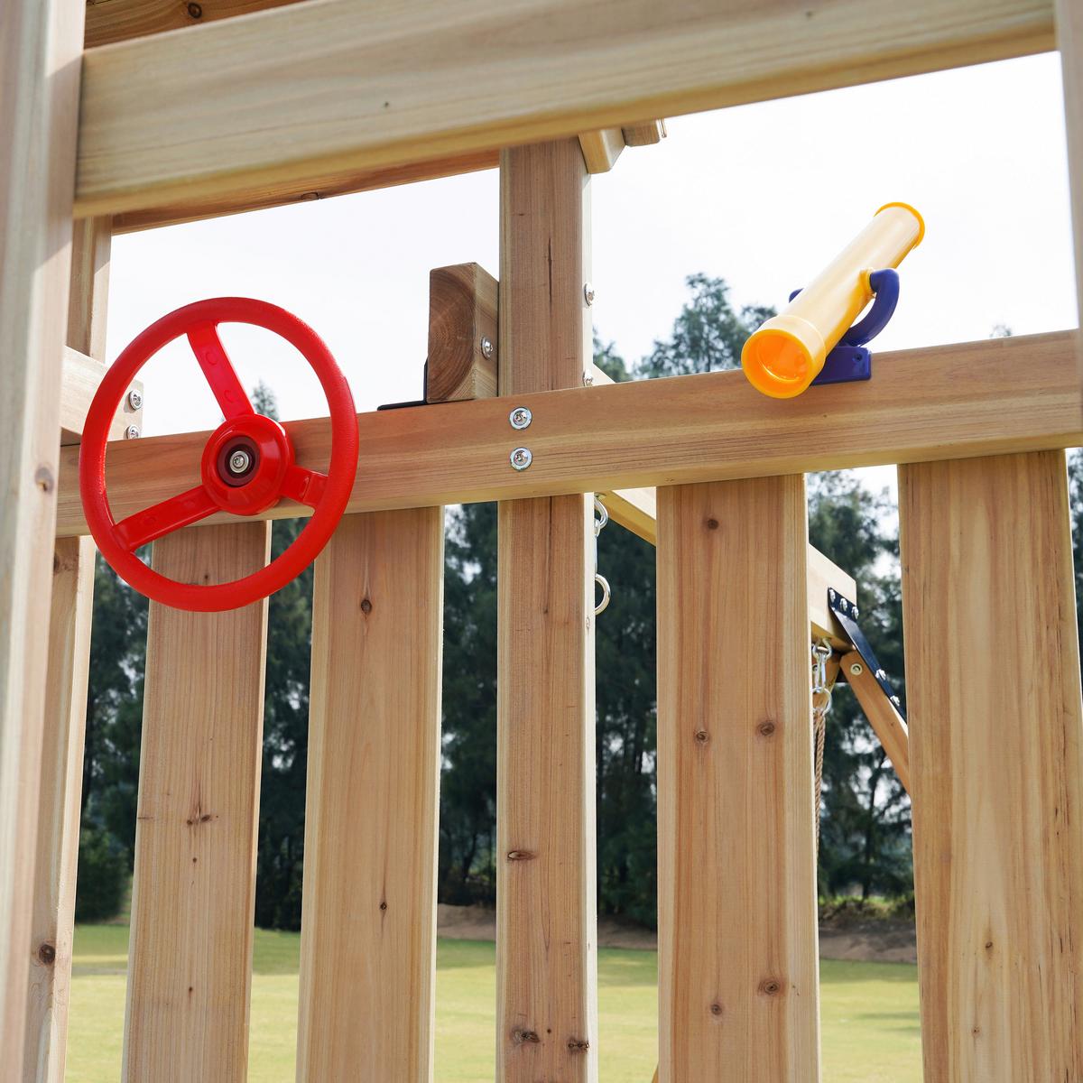 Spielturm A030.500.00 - Blau, KONVENTIONELL, Holz/Kunststoff (342/267/375cm) - Ambia Garden