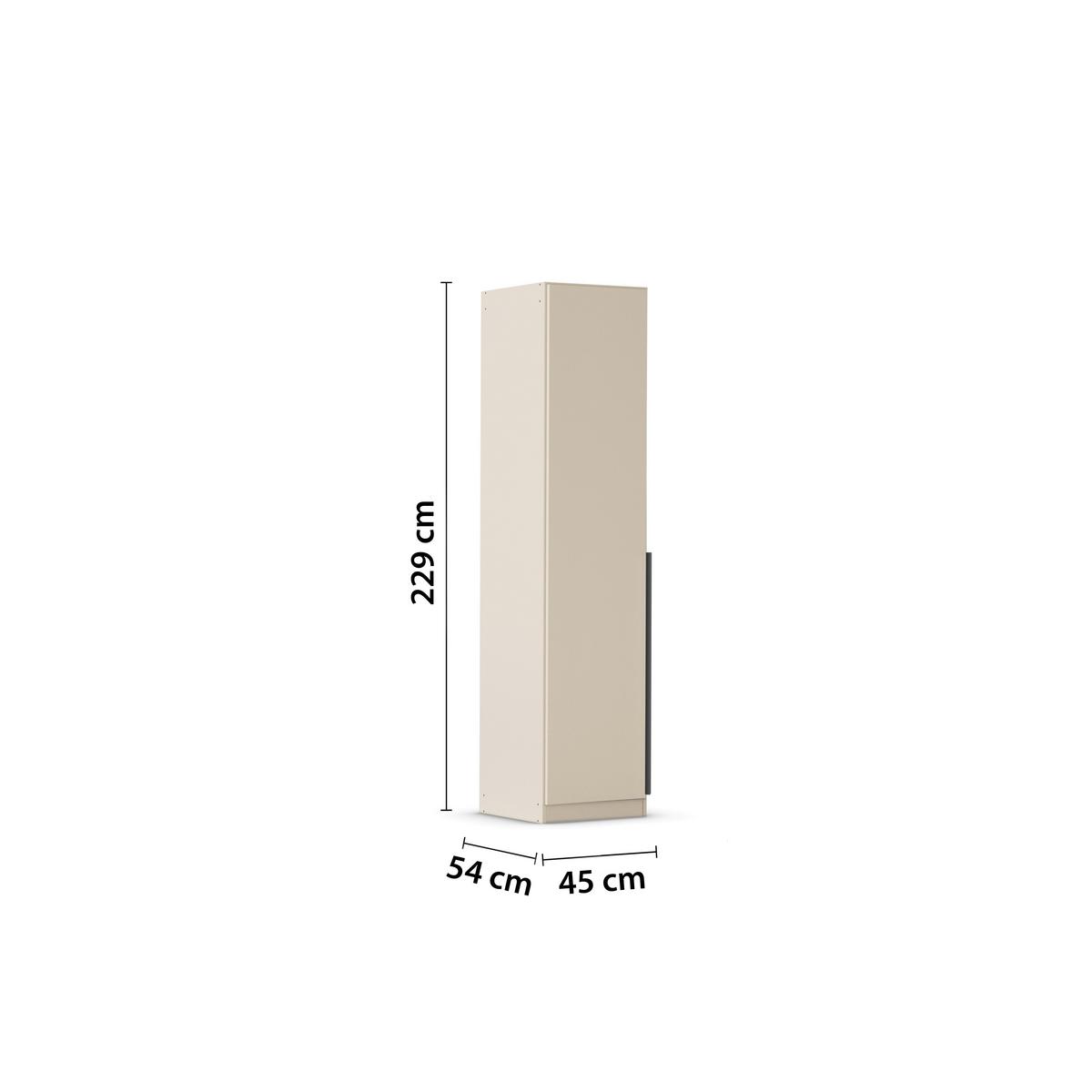 Drehtürenschrank Alabama Champagner B: 47 Cm - Champagner, MODERN, Holzwerkstoff (47/229/54cm) - Rauch Möbel
