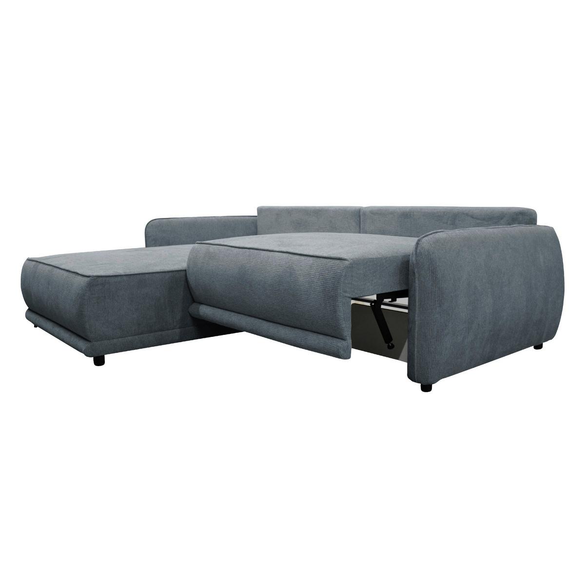 Ecksofa Fresh Blau 195x264 cm - Blau/Beige, Design, Textil (195/264cm) - MID.YOU