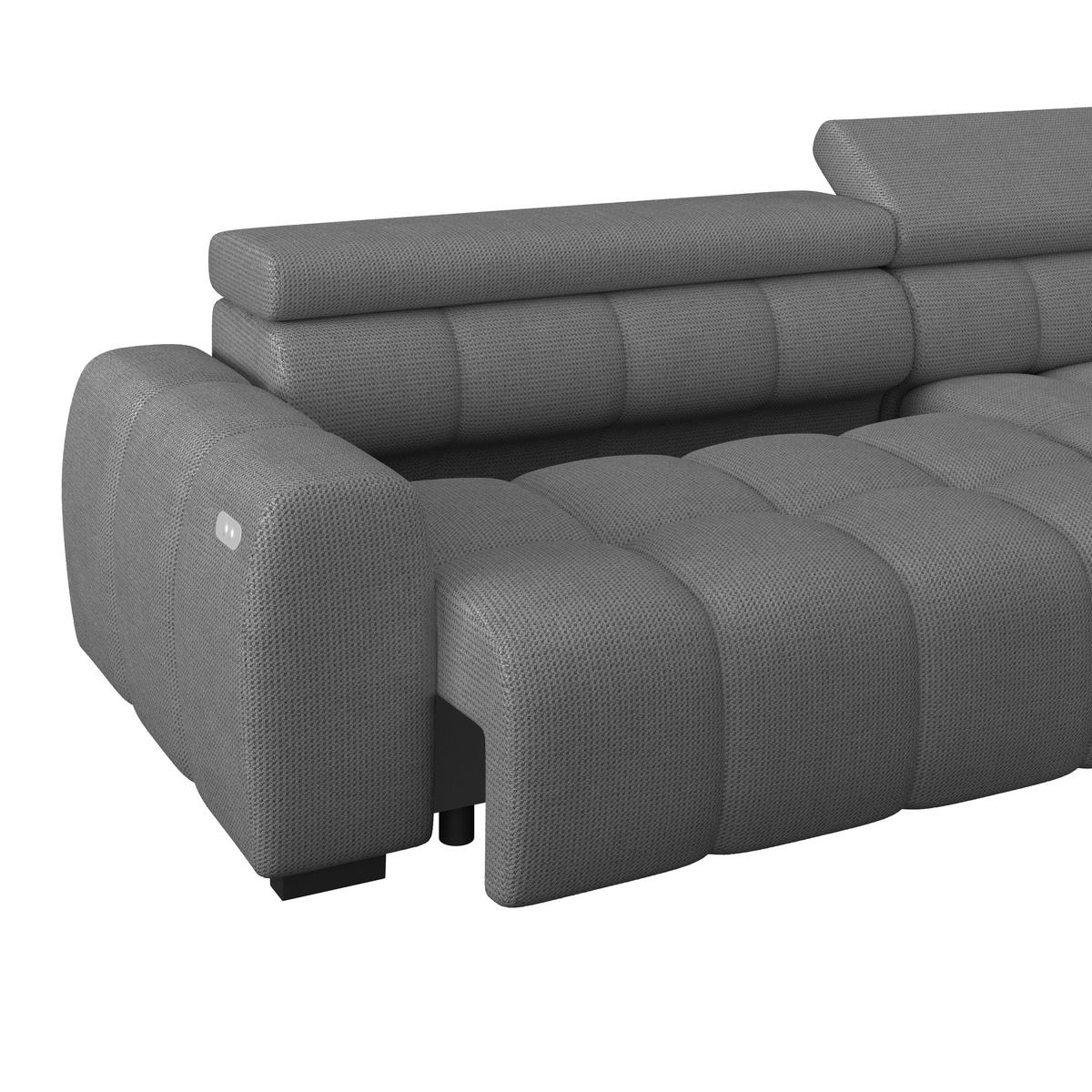 Ecksofa Fargo S Anthrazit, B: 285 Cm - Anthrazit/Schwarz, Trend, Textil (285/168cm)