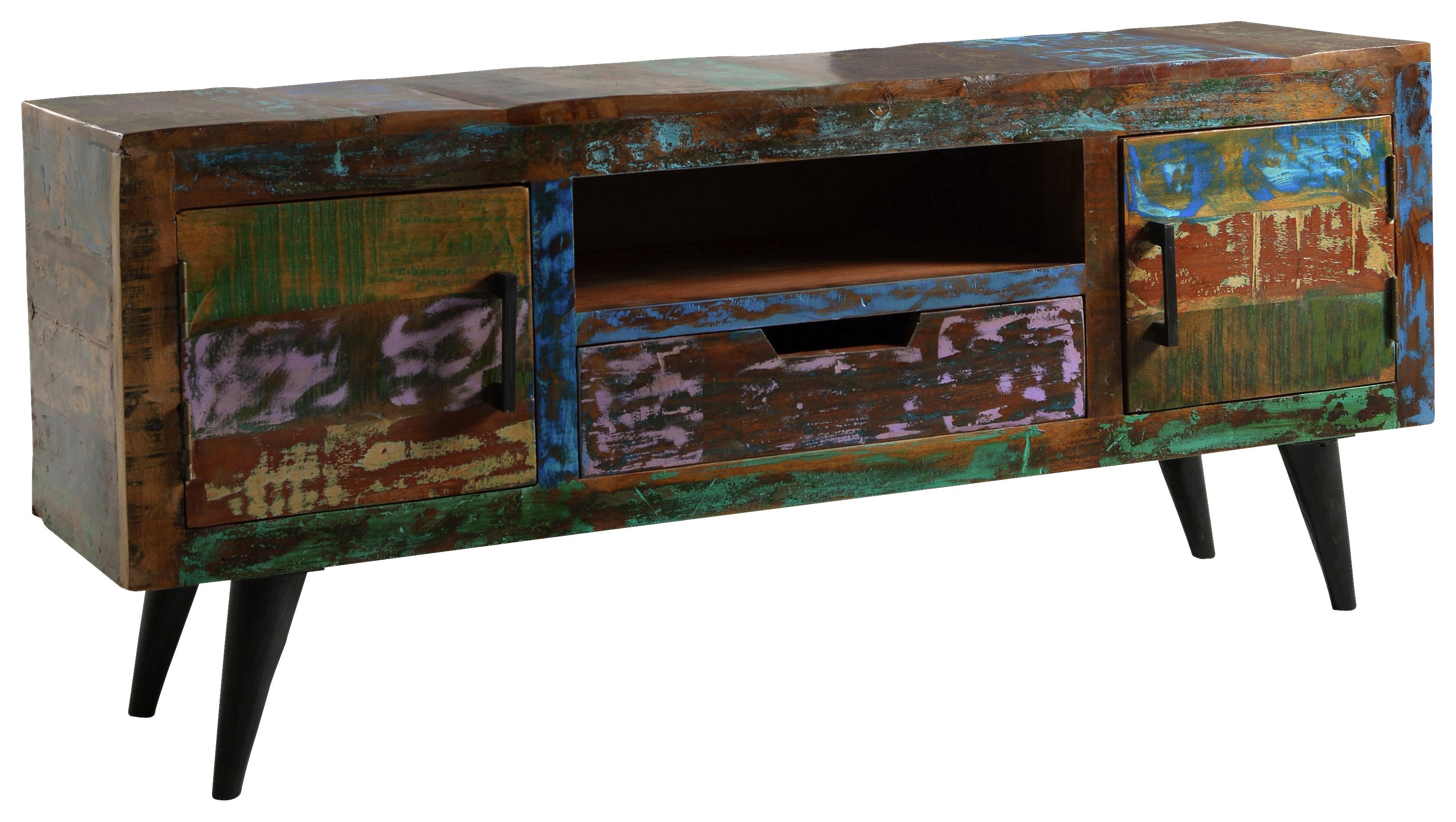 Lowboard Marchena B: 140 cm Altholz - Multicolor/Schwarz, Basics, Holz (140/60/35cm)