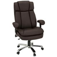 Chefsessel Builder Xxl I Dunkelbraun - Dunkelbraun/Silberfarben, MODERN, Kunststoff/Textil (77/123/84cm) - MID.YOU