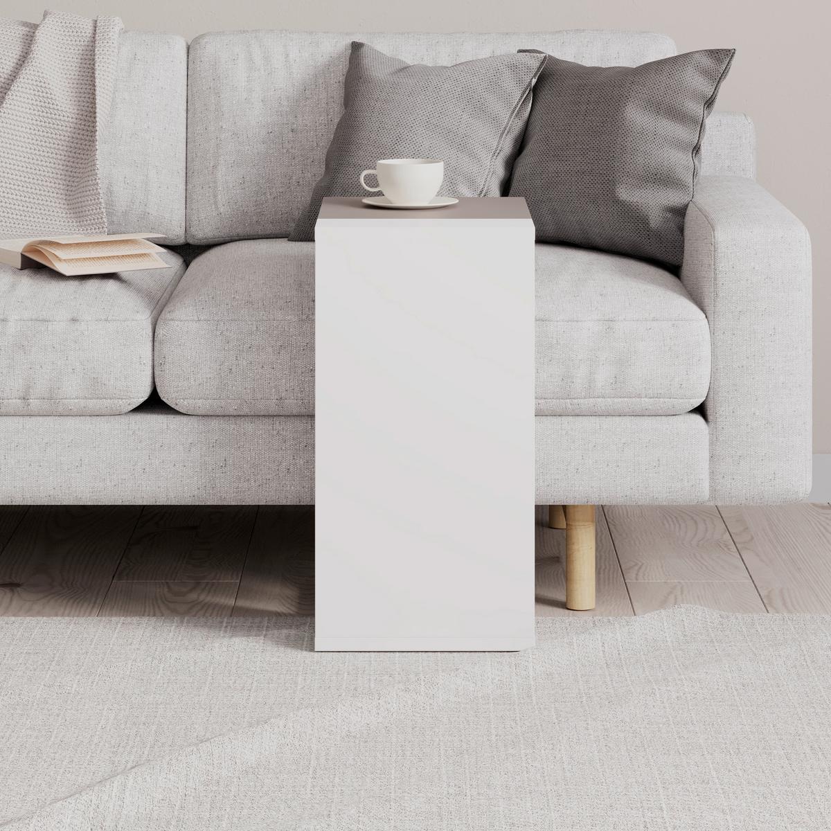 Couchtisch Zetti Weiß/mokka B: 40 Cm - Weiß/Mokka, Design, Holzwerkstoff (30/40/57cm) - Livetastic