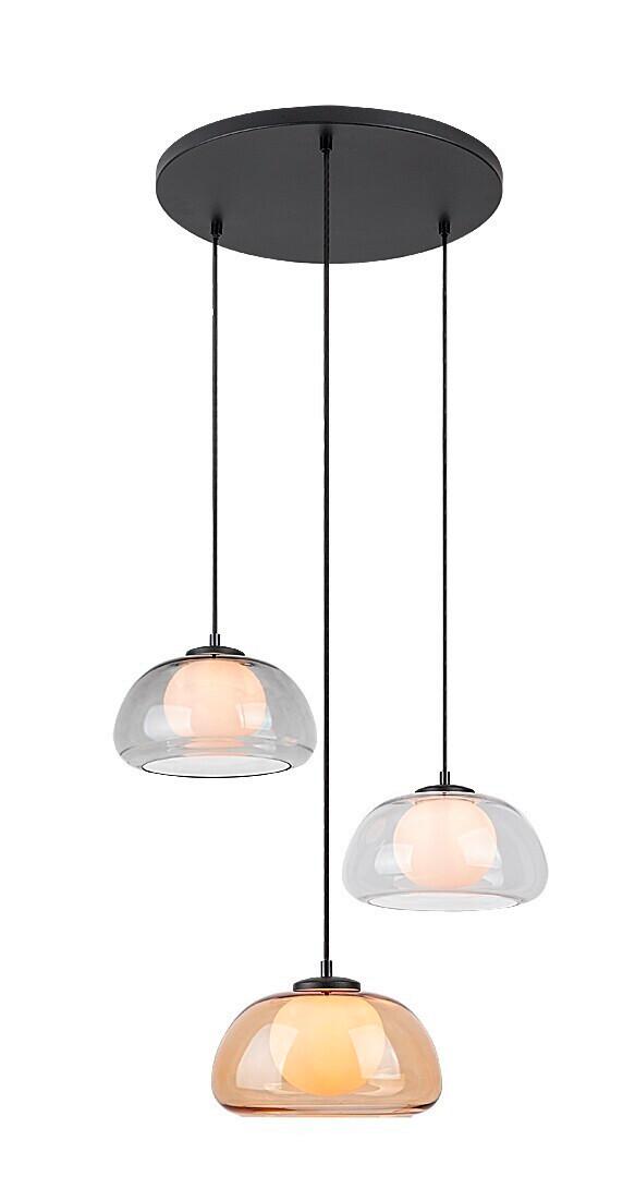 ZÁVĚSNÉ SVÍTIDLO ELOWEN - bílá/jantarové barvy, Moderní, kov/plast (40/150cm)