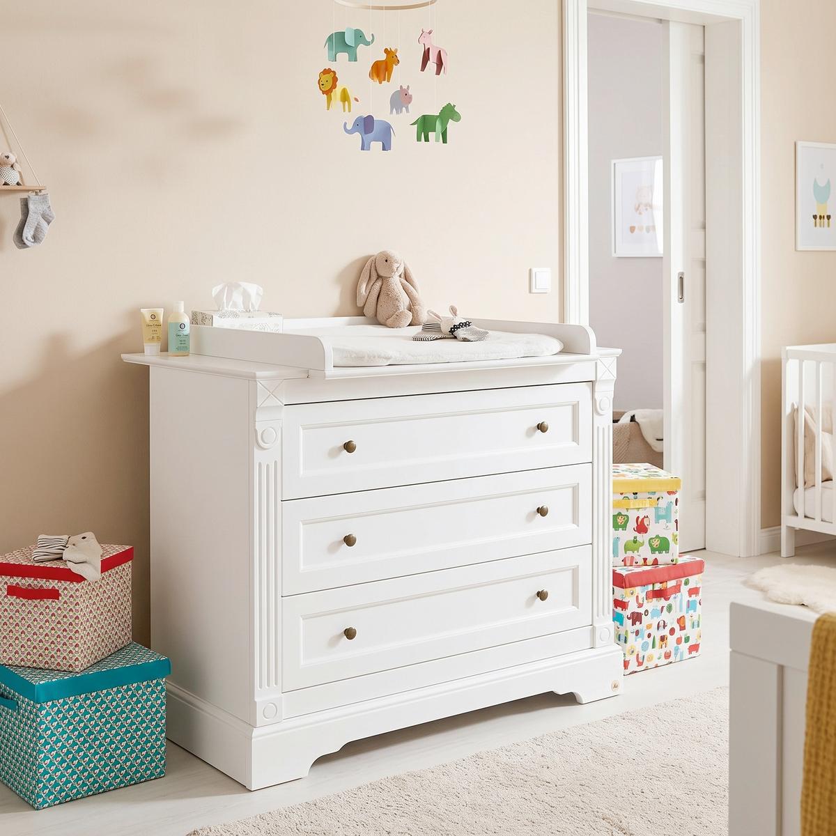 WICKELKOMMODE 133467B EMILIA - Weiß, Trend, Holzwerkstoff (119/101/78 bzw 58cm) - Pinolino