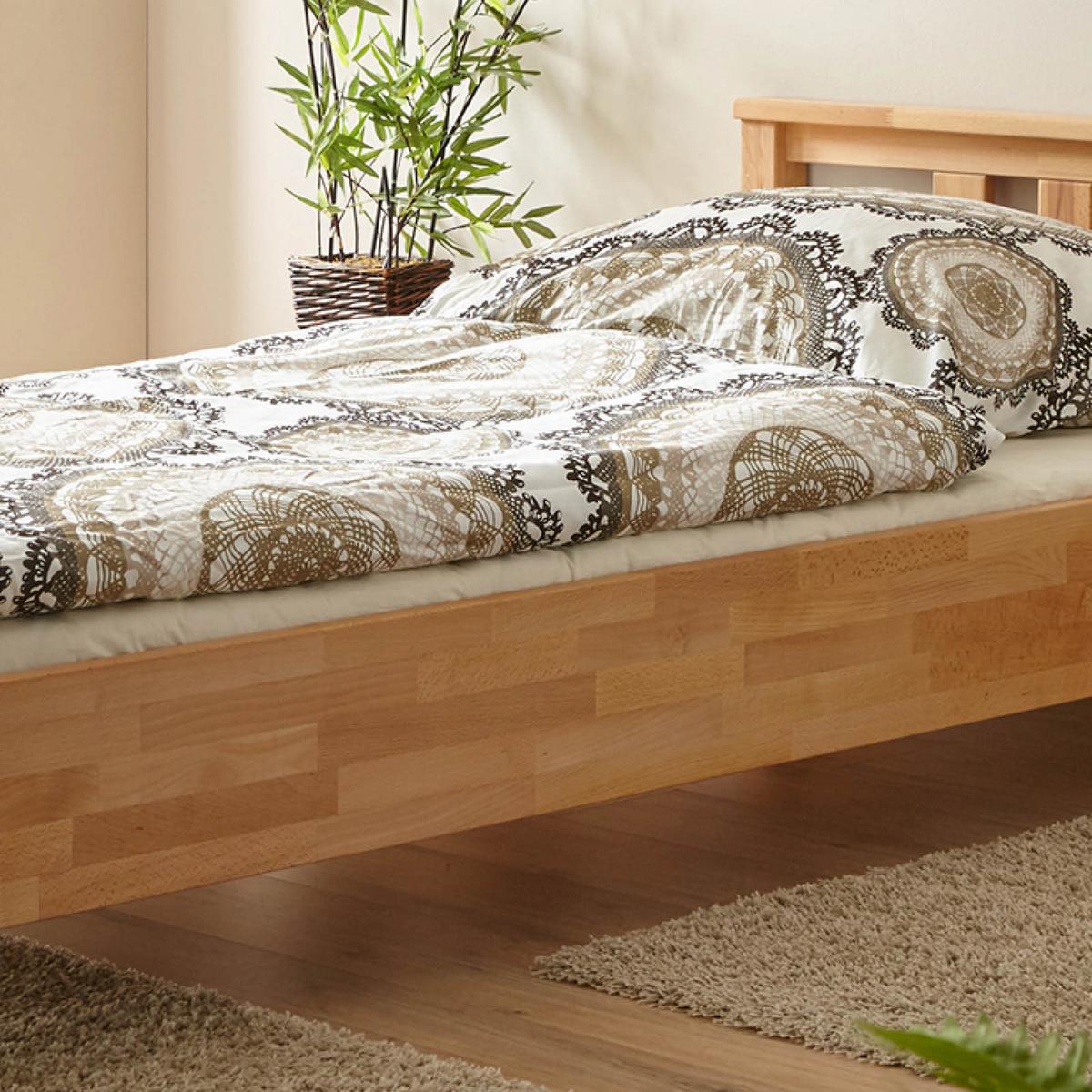 Massivholzbett 90x200 Merci, Buche Geölt - Buchefarben, KONVENTIONELL, Holz (90/200cm) - MID.YOU