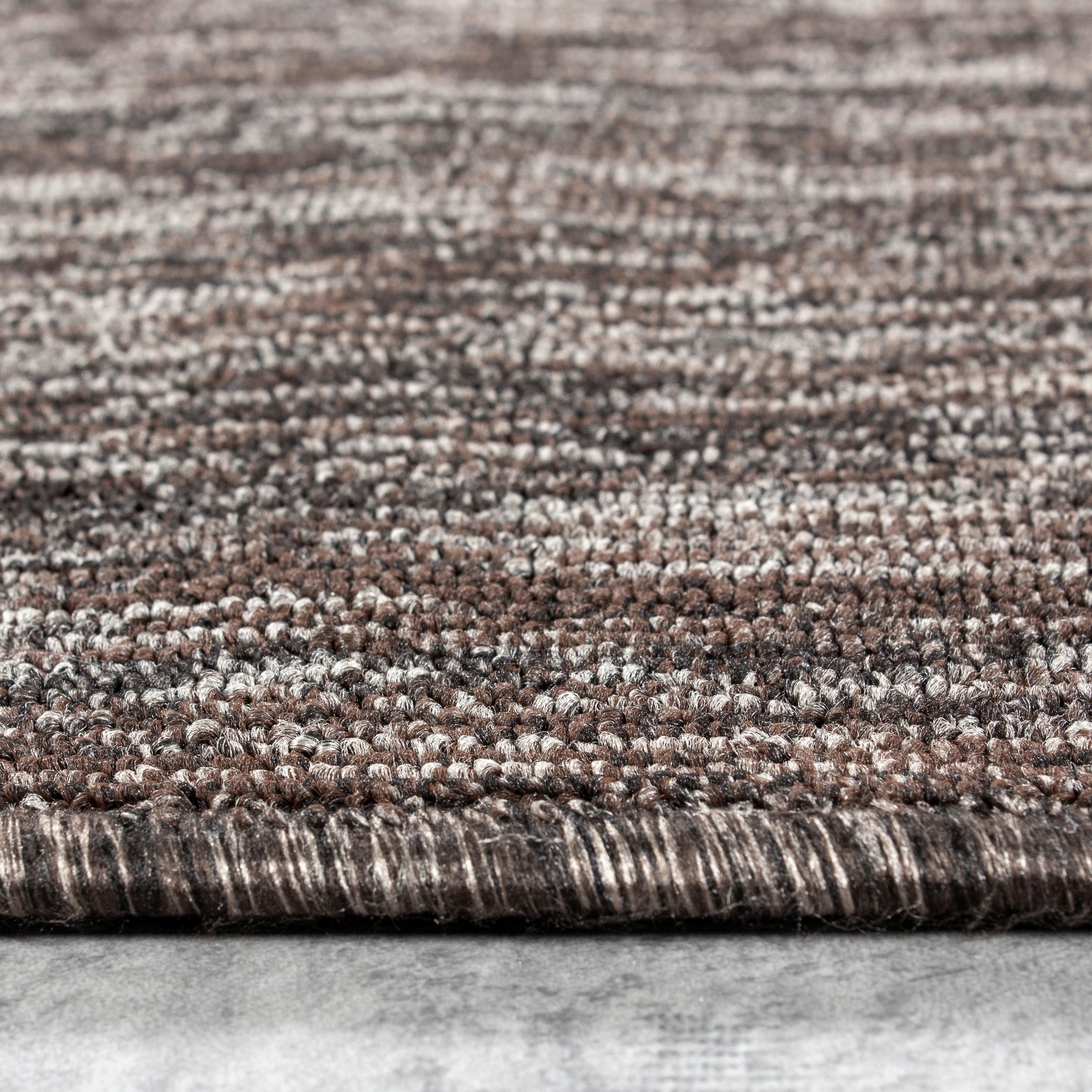 Teppich Läufer Braun Nizza 80x250 cm - Braun, KONVENTIONELL, Textil (80/250cm)