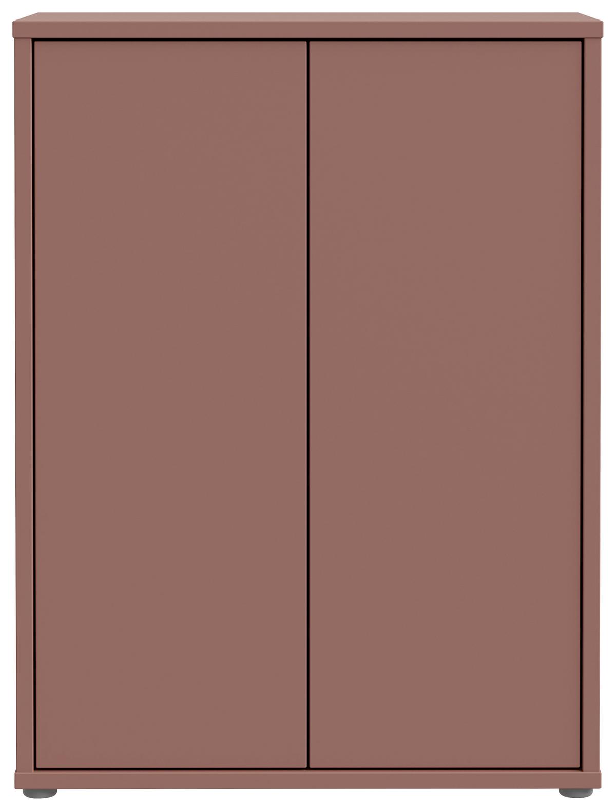 Skříň na boty ALICE terracotta - šedá/terracotta, Moderní, kompozitní dřevo/plast (74,5/99,1/34,9cm)