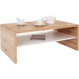 Dohányzóasztal Cala Luna - Tölgyfa/Fehér, modern, Faalapú anyag (100/40/59cm)