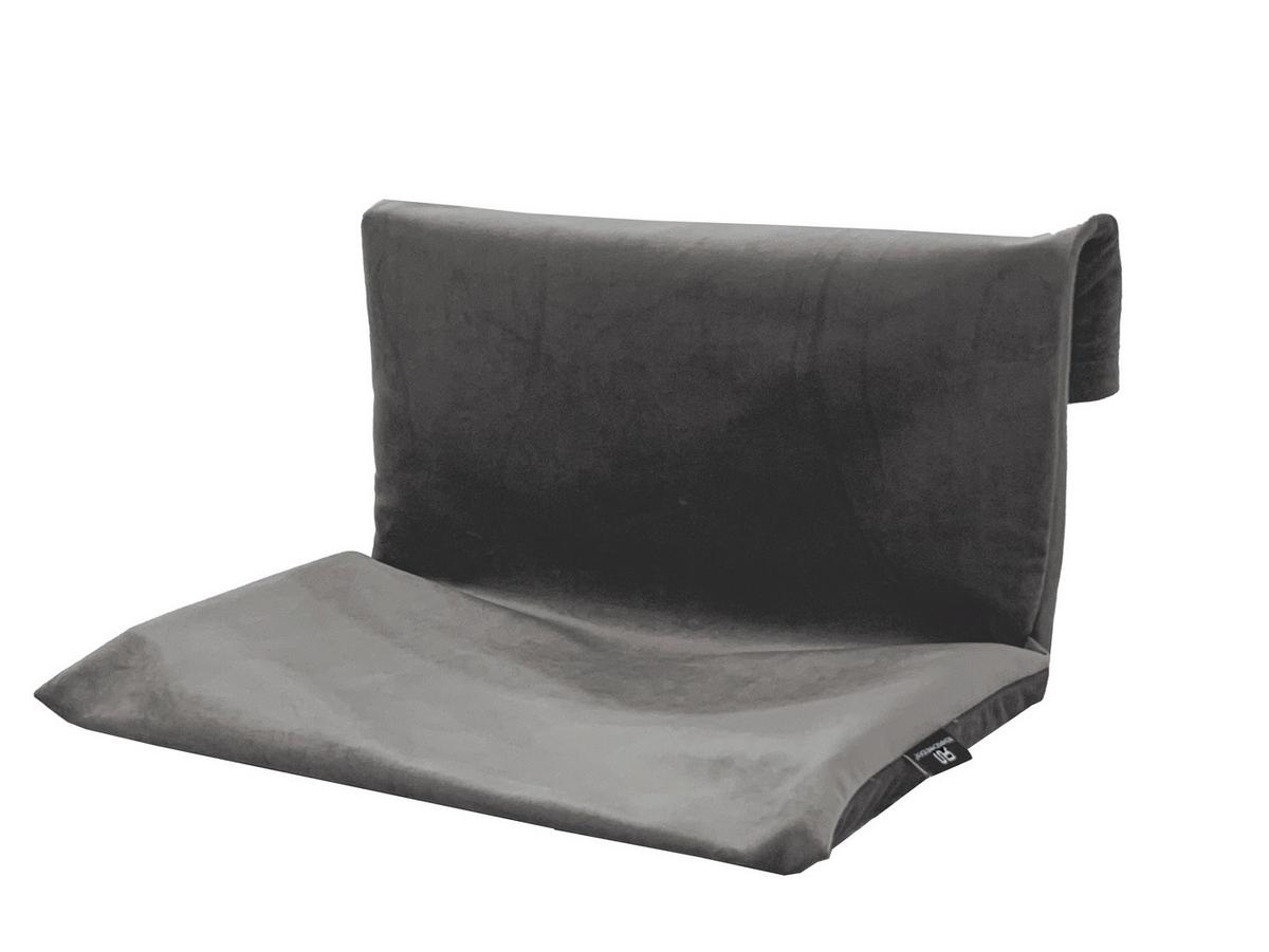 Haustierkissen Bello Grau L: 47 cm - Grau, Textil/Metall (47/30/30cm)