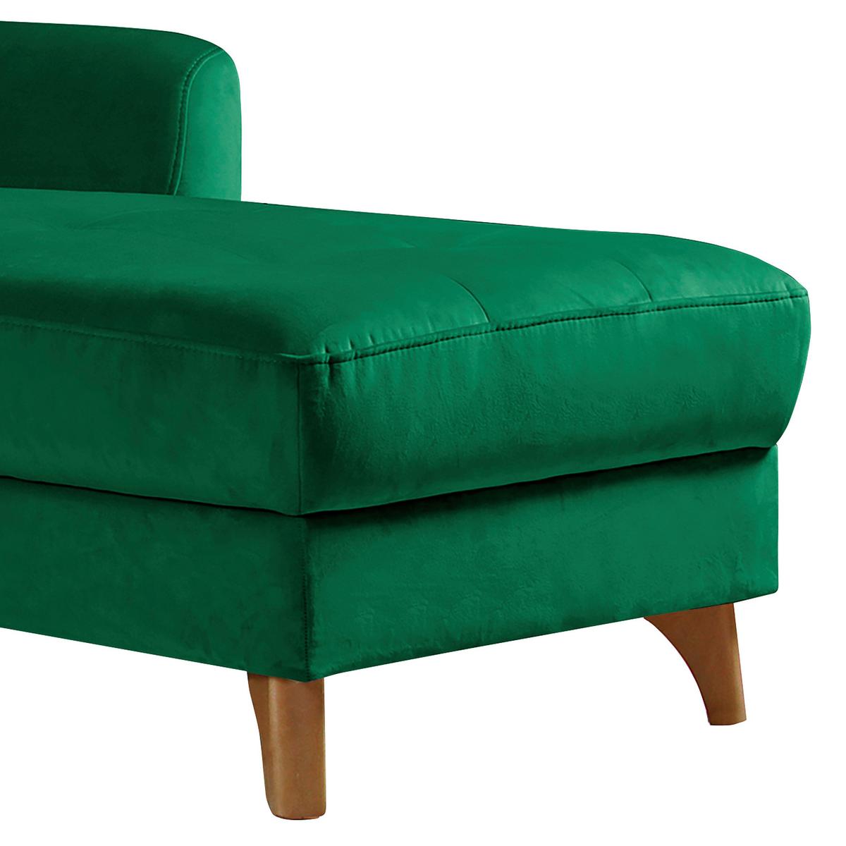 Ecksofa Nordic Dunkelgrün S: 238x168 cm - Dunkelgrün/Buchefarben, Design, Textil (238/168cm) - Livetastic