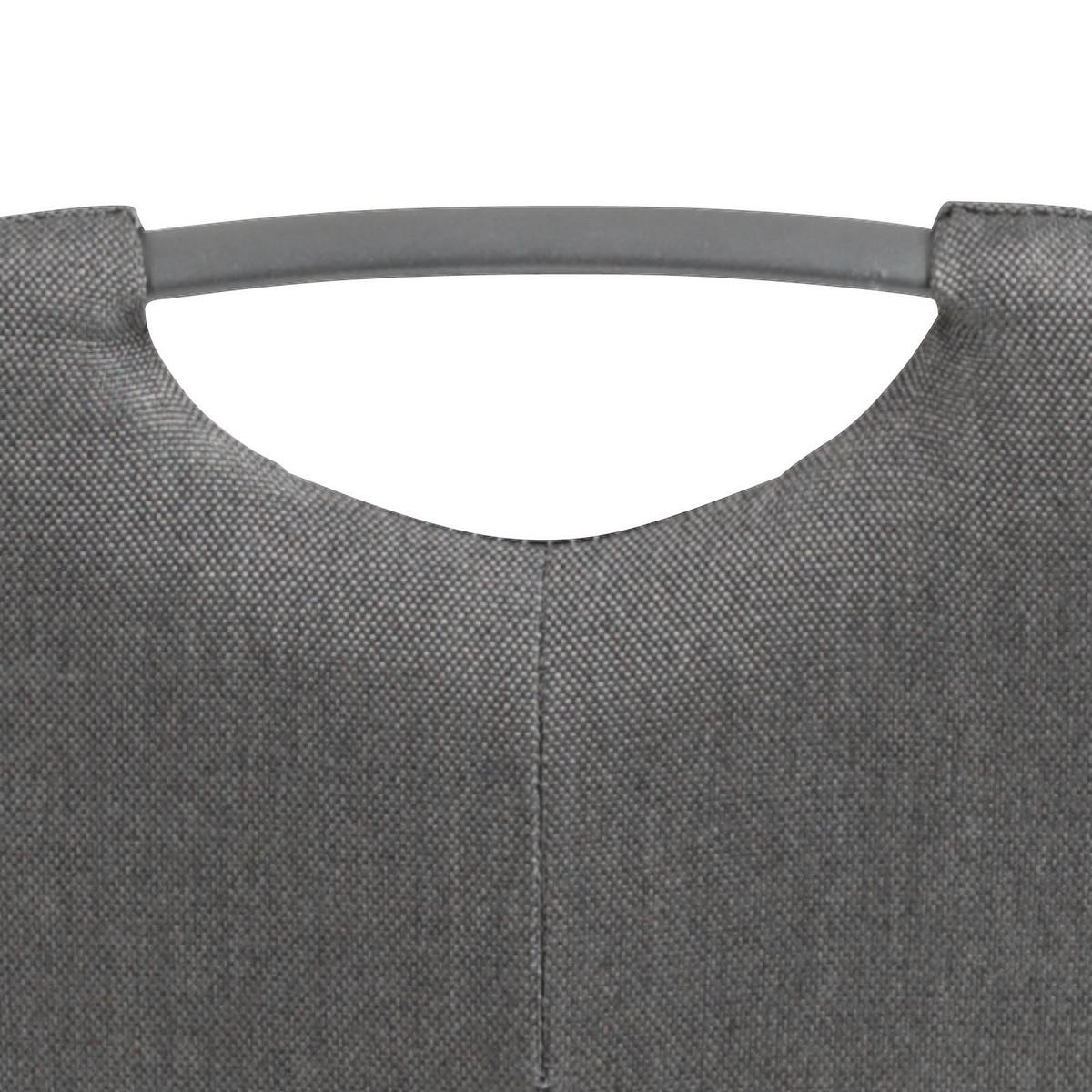 Schwingstuhl Amber Anthrazit/ Grau Gepolstert 4er-Set - Anthrazit/Grau, MODERN, Textil/Metall (43/98/56cm) - MID.YOU