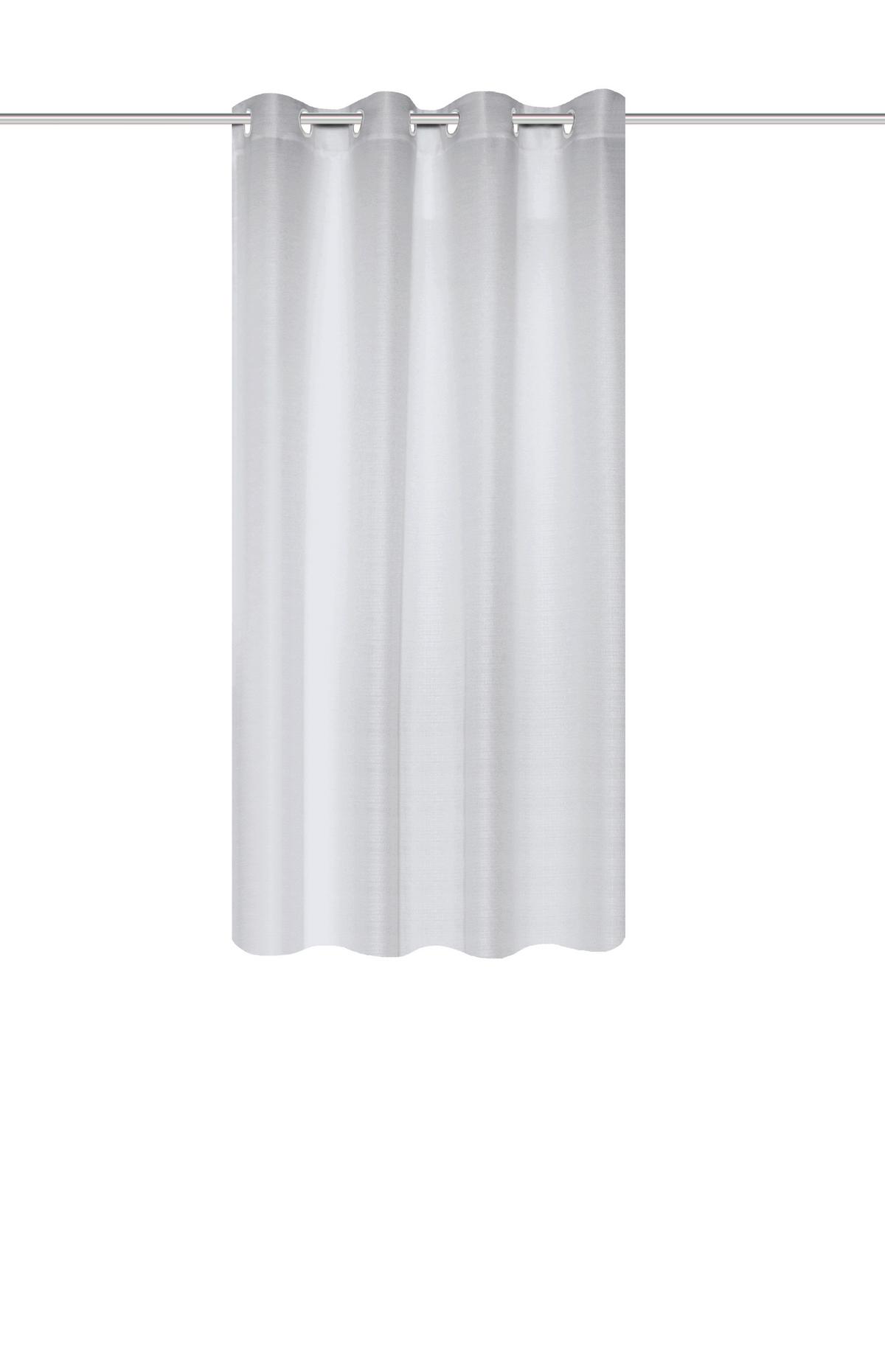 Ösenvorhang Benoga - Silberfarben, Basics, Textil (135/175cm)