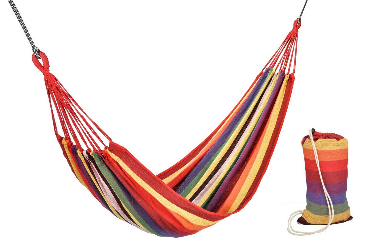 Hängematte aus Baumwolle - Multicolor, Basics, Textil (80/190cm)