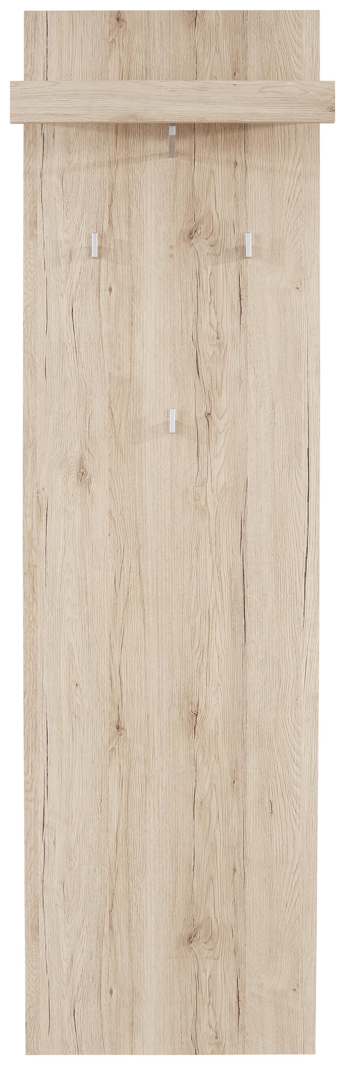 Vešiakový panel MALTA - farba duba, Modern, kompozitné drevo (50/195,4/28,2cm)