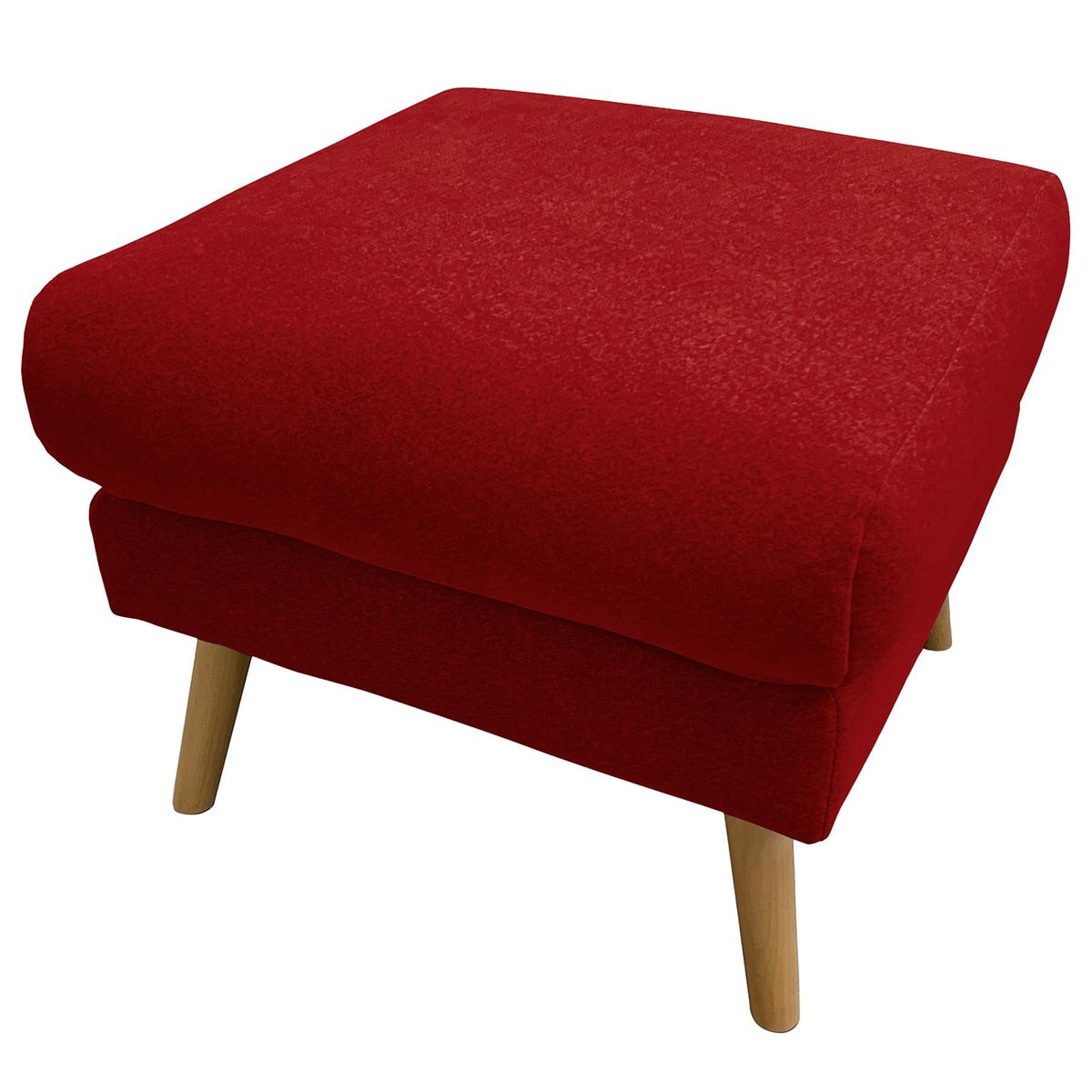 Hocker Tromso Rot B: 61 Cm - Buchefarben/Rot, Design, Textil (61/49/65cm) - Livetastic