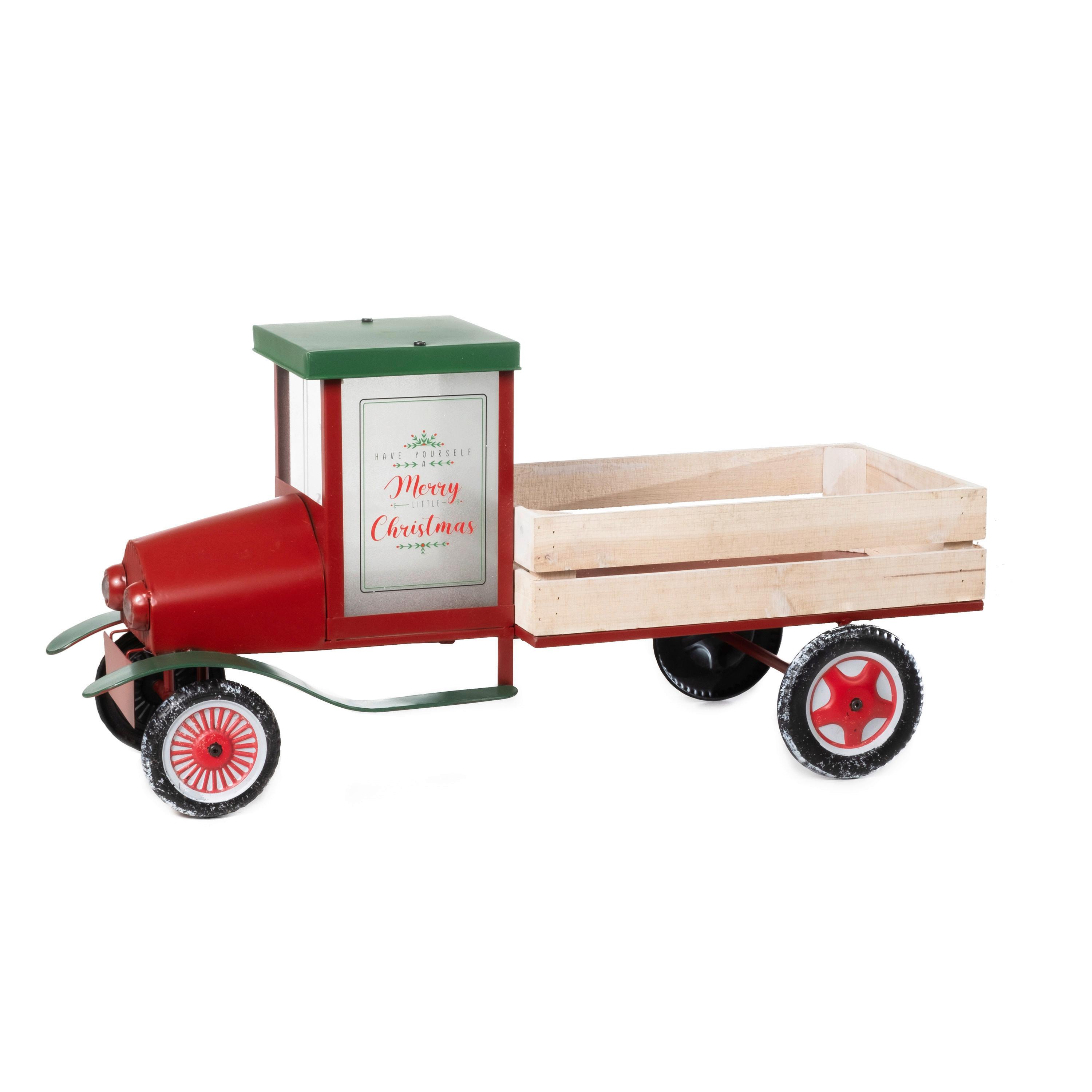 Dekoauto Sven - Rot/Schwarz, Basics, Holz/Metall (88/35/42cm)