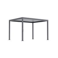 Pergola Core +110 ca. 3x4m LED Aluminium,Lamellen verstellbar - Anthrazit, Basics, Metall (393/250/300,2cm) - Gardenson