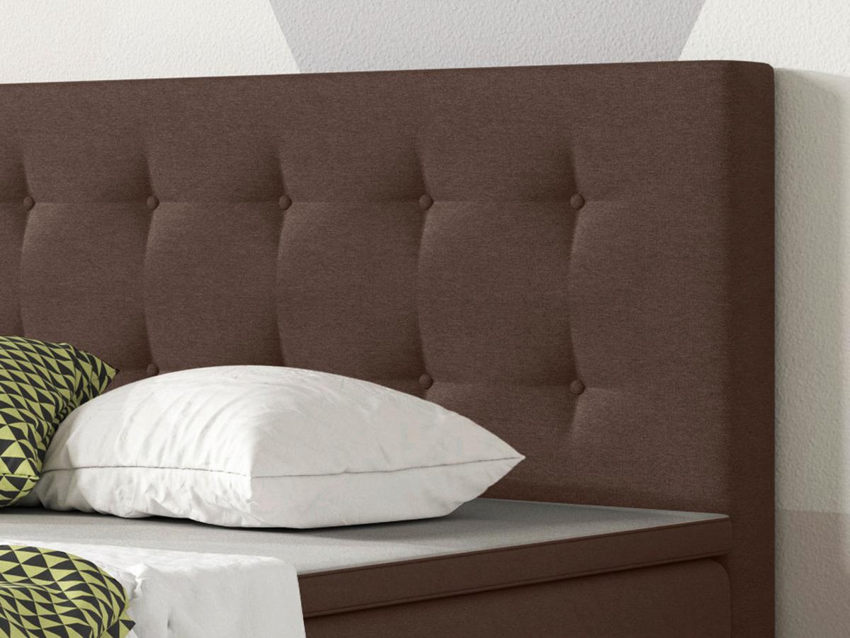 Boxspringbett Mit Topper 140x200 Köln - Silberfarben/Braun, KONVENTIONELL, Textil (140/115/210cm) - MID.YOU