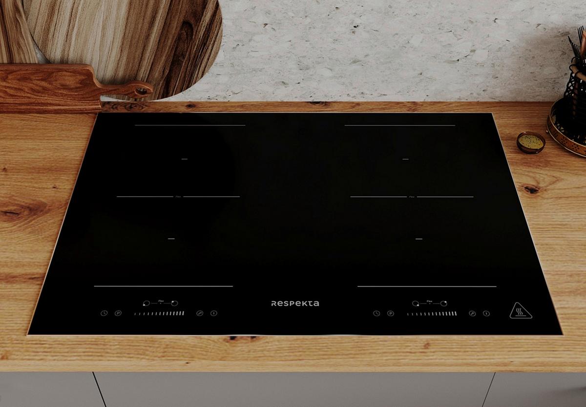 Herdset Schwarz B: 59,5 Cm - Schwarz, Basics, Glas/Metall (59,5/65,4/52,1cm) - Respekta