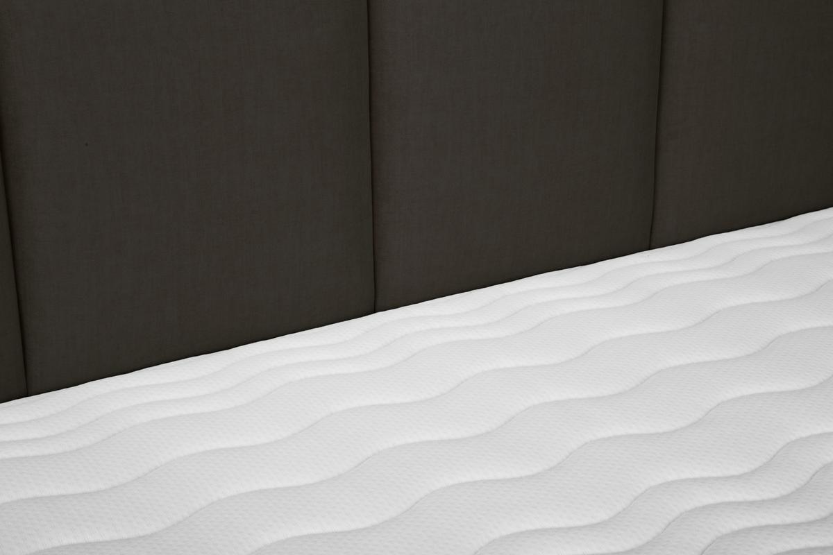 Boxspringbett Graz Anthrazit 180x200 cm inkl. Topper - Anthrazit/Alufarben, MODERN, Textil (180/200cm) - MID.YOU