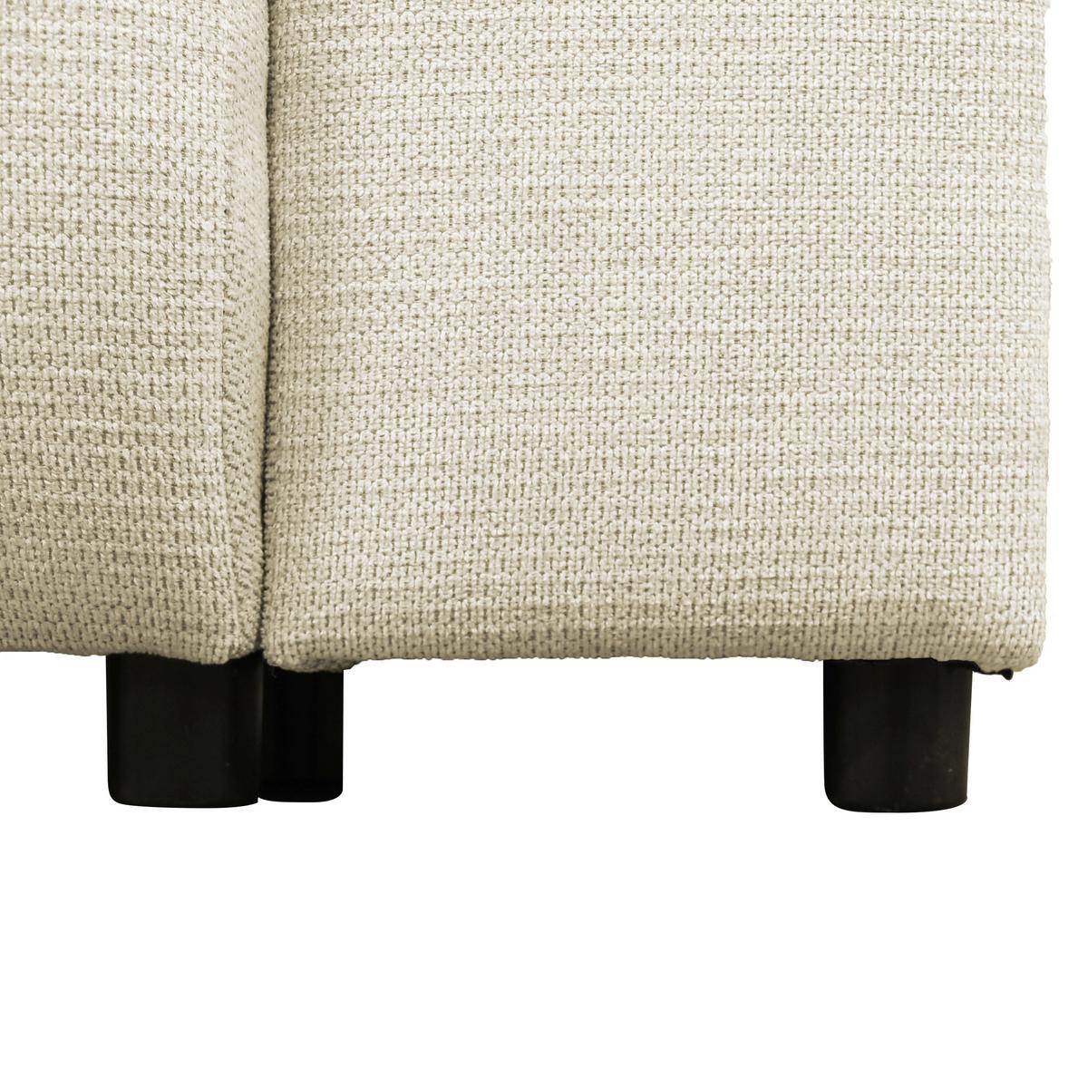 Ecksofa Velo Beige S: 160x250 Cm - Beige/Schwarz, Design, Textil (160/250cm) - MID.YOU