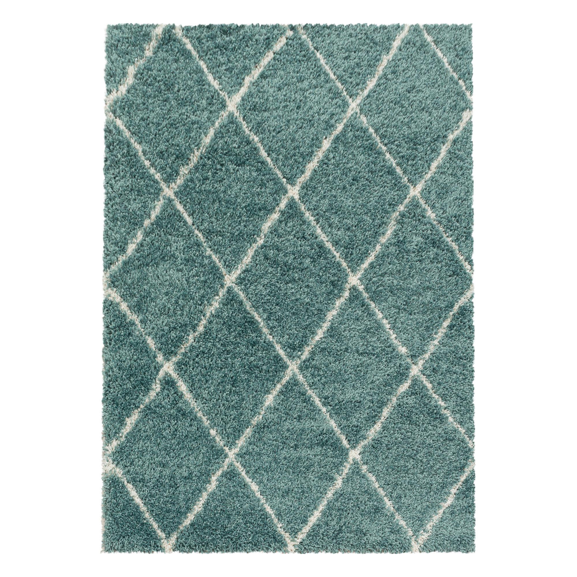 Hochflor Teppich Blau Alvor 140x200 cm - Blau, Basics, Textil (140/200cm)