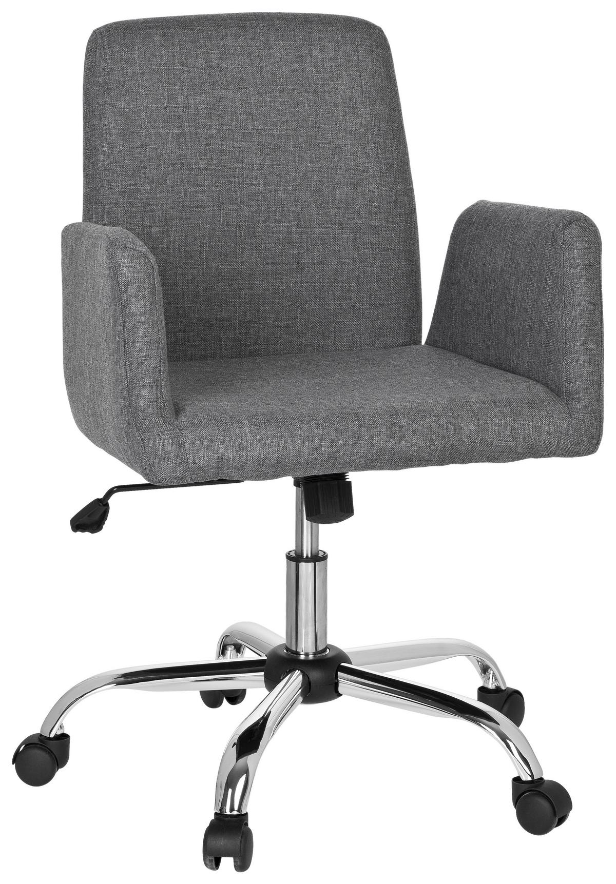 Drehstuhl Flow Grau - Chromfarben/Grau, MODERN, Kunststoff/Textil (54/95/44cm) - MID.YOU