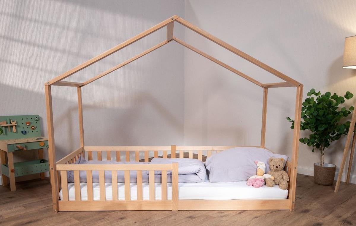 Hausbett Buche, B/h/t: 90x200x161cm - Buchefarben, Basics, Holz (90/200/161cm) - tiSsi