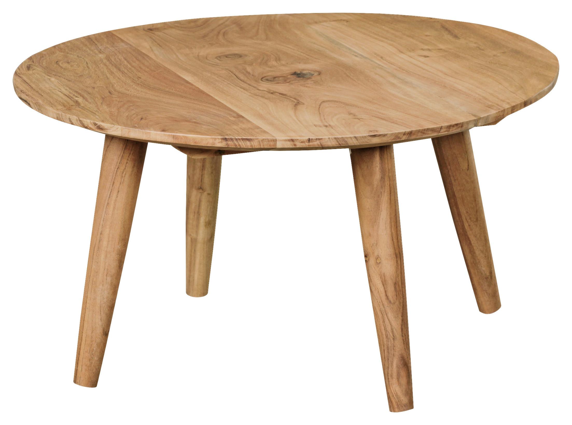 Konferenční stolek BOHA masív - barvy akácie, Design, dřevo (75/40/75cm) - MID.YOU