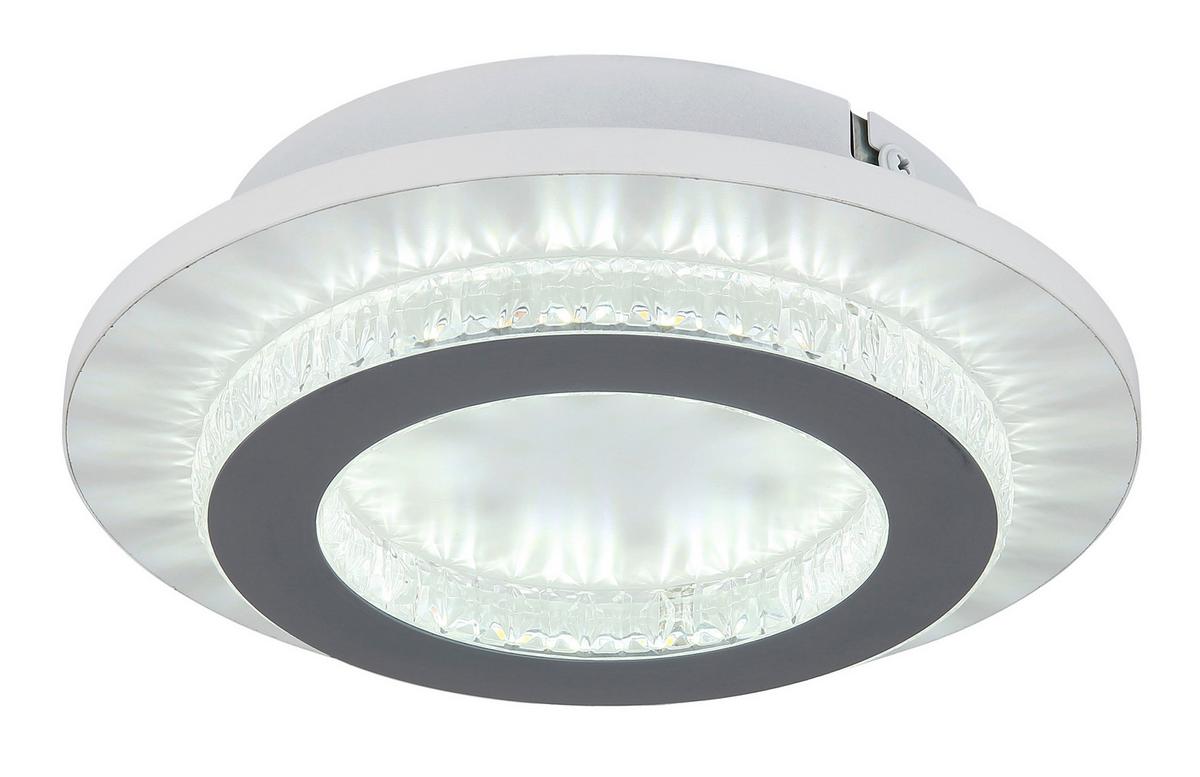 STROPNÉ LED SVIETIDLO JAYDEN - číra/biela, Design, kov/plast (20/5,5cm) - Globo