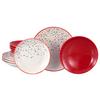 Tafelservice Joy Rot-bunt Creme, Rot 12--Teilig - Rot/Creme, Basics, Keramik - Creatable