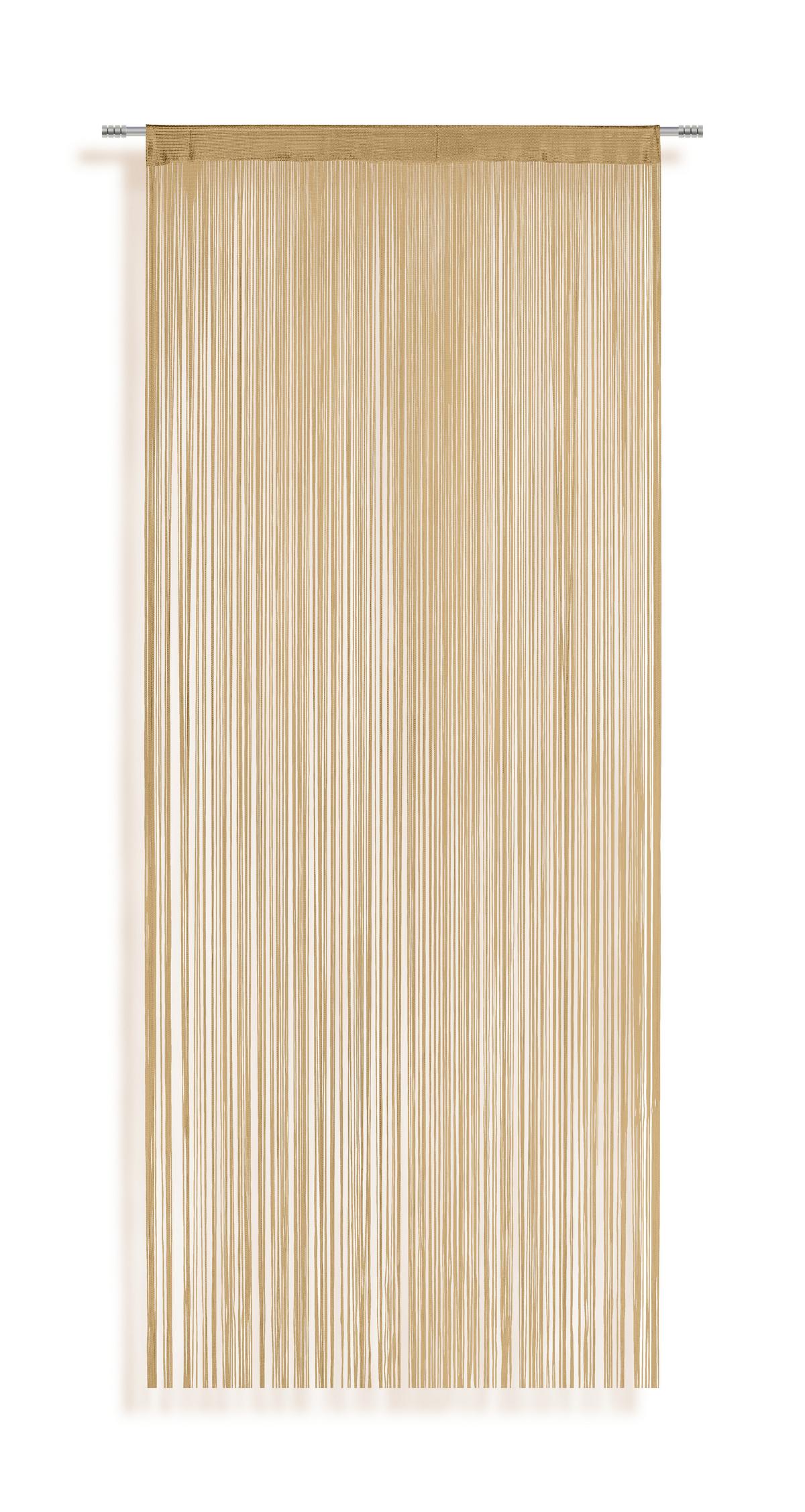 Fadenvorhang + Stangendurchzug Marietta 90x245 cm Natur - Naturfarben, KONVENTIONELL, Textil (90/245cm) - Ondega