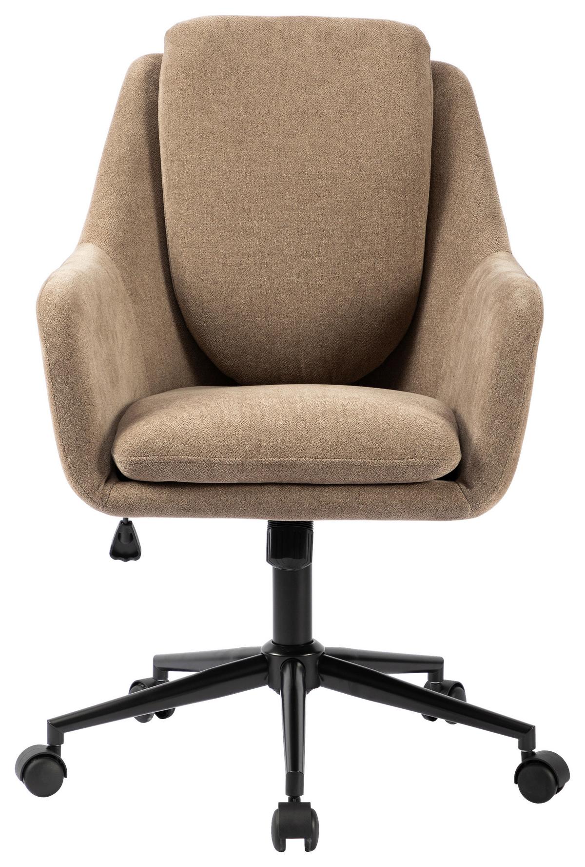 Drehstuhl Amalfi Beige B: 58 cm - Beige/Schwarz, MODERN, Kunststoff/Textil (58/91-99/71cm) - MID.YOU