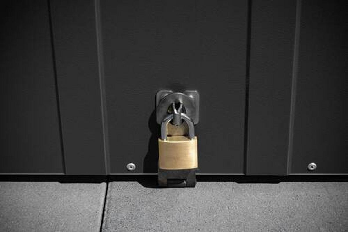 Geräteschrank Metall Sesame Anthrazit B/h: Ca. 76/139 Cm - Anthrazit, Basics, Metall (76/139/185cm)