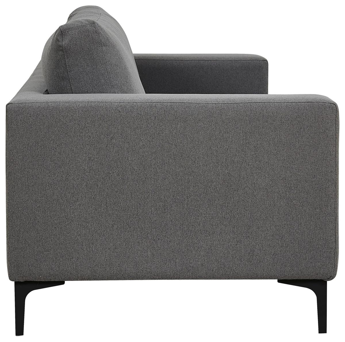 2-sitzer-sofa Bolero - Schwarz/Grau, Design, Kunststoff/Textil (215/84/88cm) - Livetastic