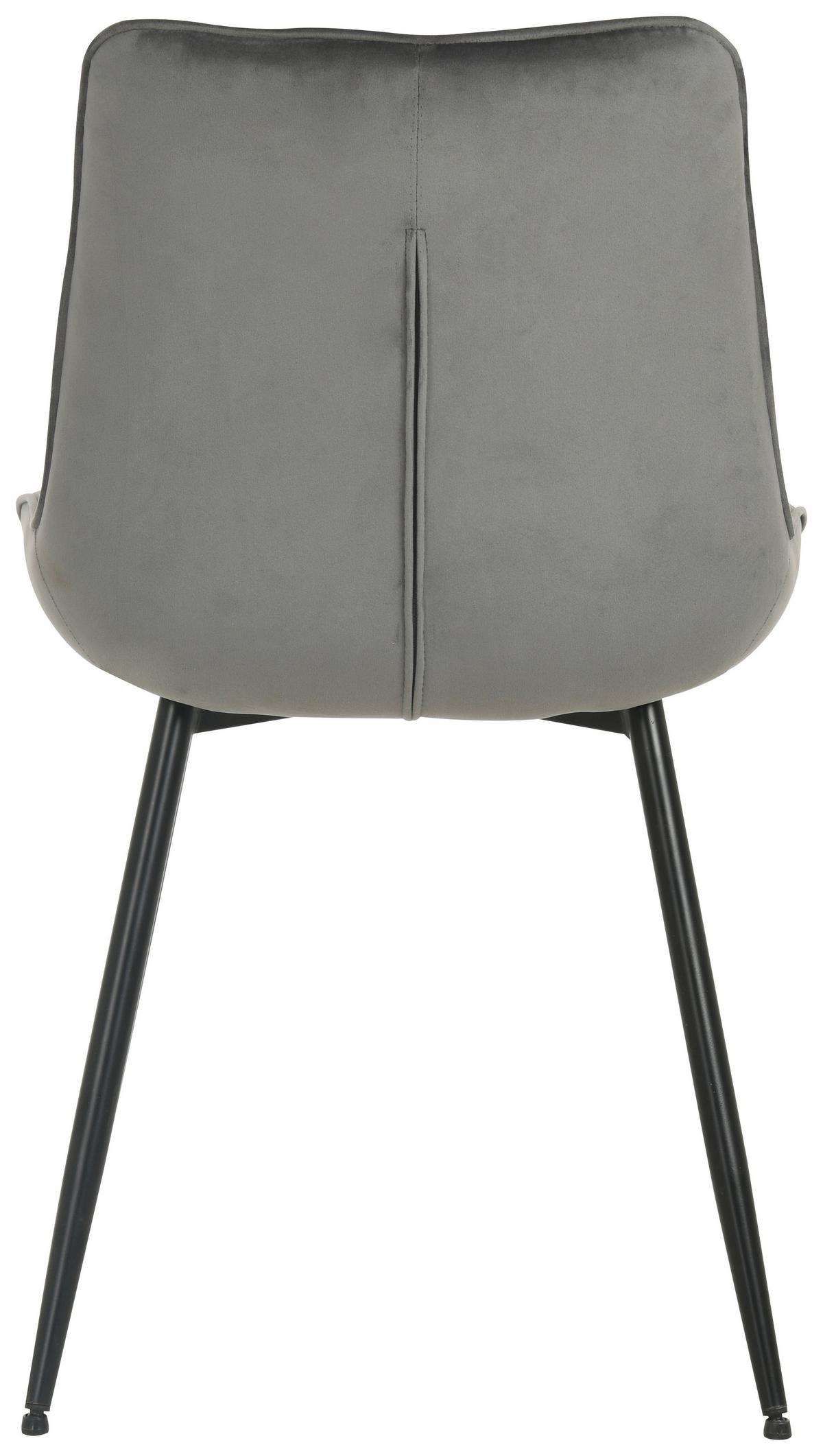 Stuhl Ravenna - Schwarz/Grau, MODERN, Holz/Textil (49/85/61cm) - MID.YOU