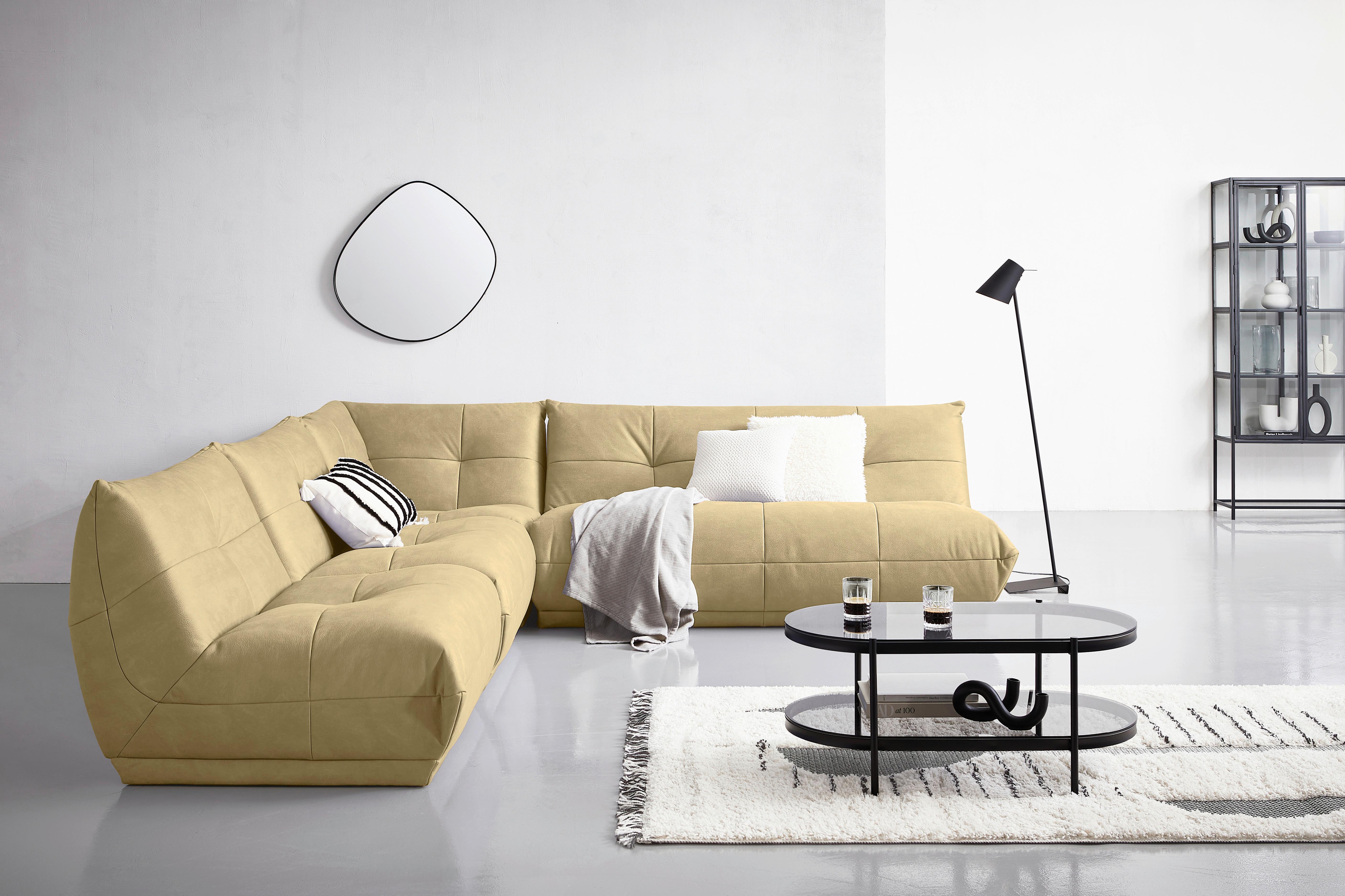 Modul Sofa Giselle 4er Sofa B: 180 Cm Beige - Beige, Trend, Textil (180/80/112cm) - Livetastic
