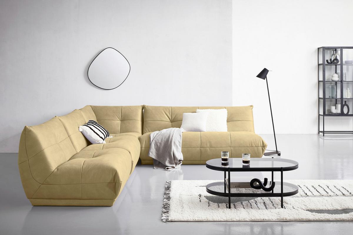 Modul Sofa Giselle Ecke B: 105 Cm Beige - Beige, Trend, Textil (105/80/105cm) - Livetastic