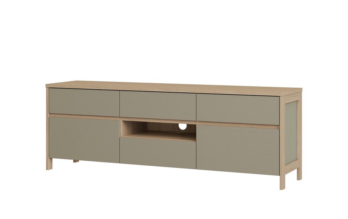 Lowboard Stranda Eukalyptus/Holzfarben B: 164cm - Eichefarben/Eukalyptusholzfarben, Design, Holzwerkstoff (164/58/39cm) - MID.YOU