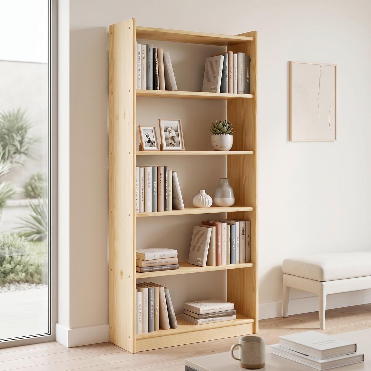 REGAL Naturfarben B: 80cm - Naturfarben, Natur, Holz (80/170/30cm) - Livetastic