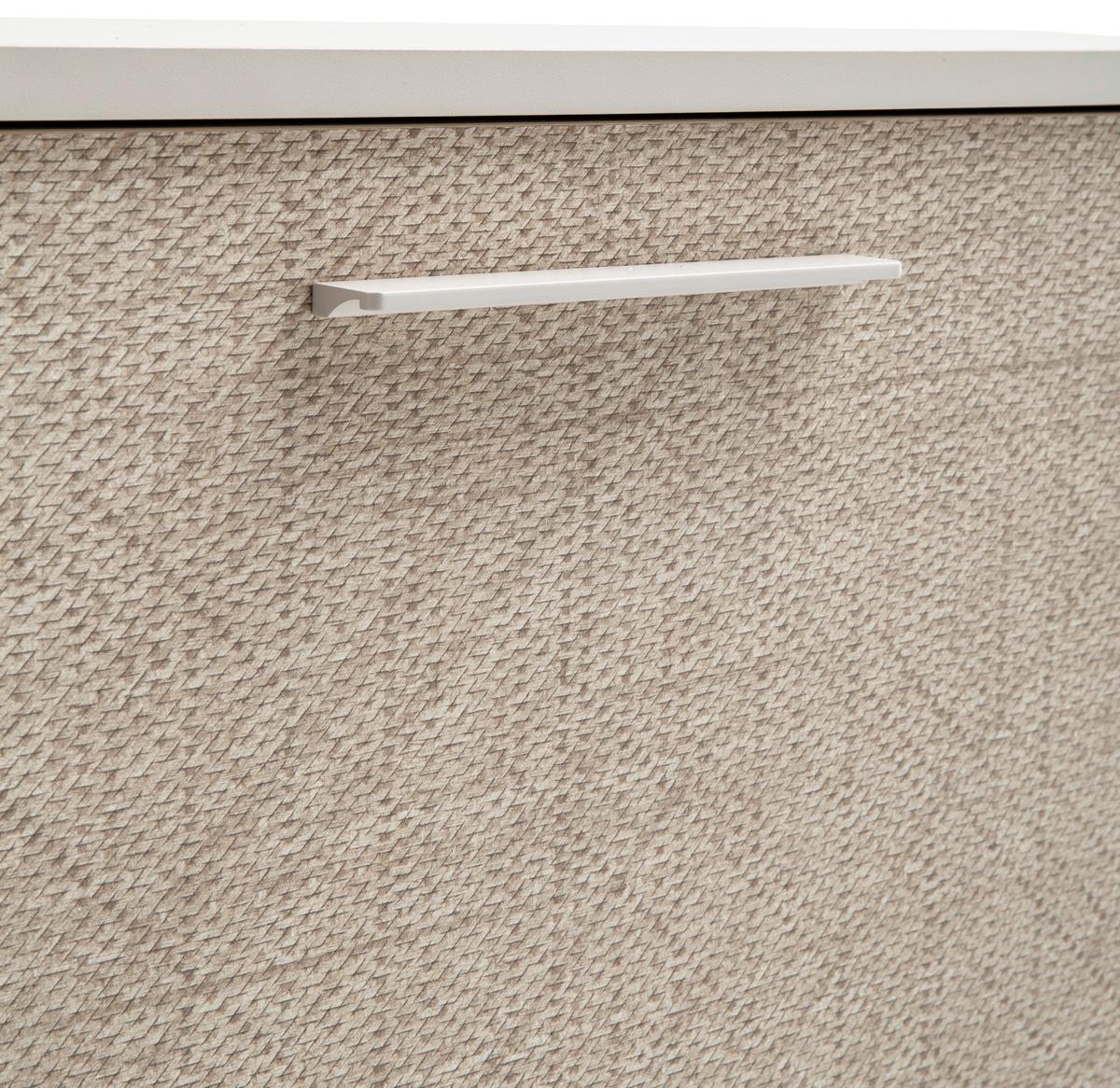 Schuhkipper Edno, Beige 59,8 Cm - Beige/Weiß, Design, Holzwerkstoff/Kunststoff (59,8/85,2/19,55cm) - MID.YOU