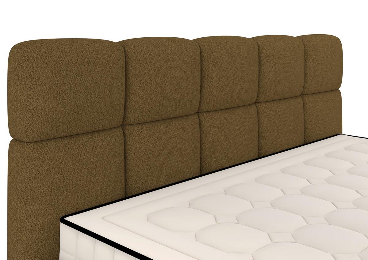 Polsterbett Cloudy M. Matratze Braun, Lf: 180x200 Cm - Braun, Trend, Holz/Holzwerkstoff (180/200cm) - Luca Bessoni