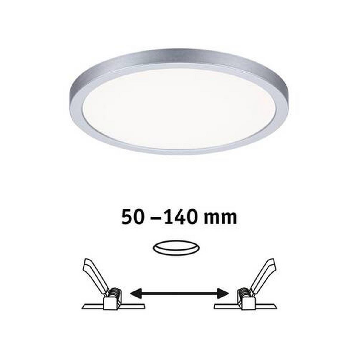 Led-paneel Ø 17,5 Cm Dimmbar - Chromfarben, Design, Kunststoff (17,5cm) - Paulmann