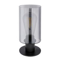 Tischlampe Schwarz Mit Schalter - Schwarz/Grau, Design, Glas/Metall (10/21,5cm) - Globo